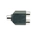 2 to 1 Female Socket x RCA Phono Audio Adapter Splitter