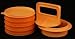 Tupperware Large Hamburger Press & Freezer Set Orange