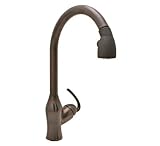 Huntington 1 Hdl Ant Bronze Pulldown Kitchen Faucet