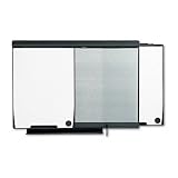 Conference System, Cabinet, Two 2-Sided Boards, Dry Erase, 62x44, White QRTMMS100