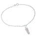 Sterling Silver Pink CZ Flip Flop Anklet