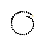 14K Yellow Gold Beads and Onyx Necklace - 18''