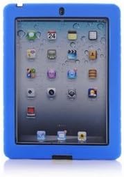 ELENXS Anti-Shock and Bump / Impact Resistant Convertible Hybrid Protection Kick Stand Case Cover with Built-in Kickstand Compatible with Apple iPad 2 Apple iPad 3 3rd Generation Apple iPad 4 iPad 4th Generation -Hard and Soft Kickstand Case Kids Friendly-blue and black