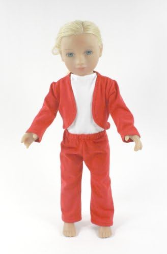 18" Doll 3 PC Pant Suit Set (Red)
