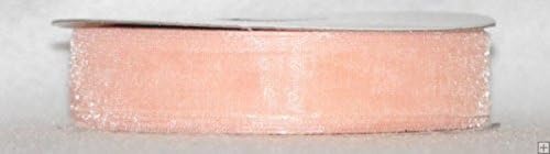 7/8" X 25 Yard Plain Sheer Organza Ribbon Multi Colors ( Light Peach )