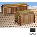 Cedar Storage Bench (Cedar w/ Black Cushion) (Short - 18"h x 28"w x 19"d)