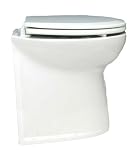 Jabsco 58240-1012 Marine Marine Deluxe Flush Straight Back Electric Toilet with Intake Pump (12-Volt, 25-Amp)