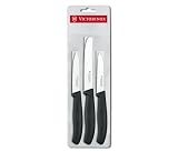 paring-knife-set Victorinox Cutlery 3-Piece Paring Knife Set, Black Polypropylene Handles