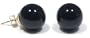 14k Yellow Gold 12mm Black Onyx Stud Earrings