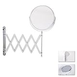 Miroir maquillage salle de bain grossissant a fixer - T�l�scopique - diametre 16cm - Inoxpar Instant d'O