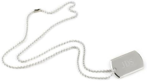 Small Nickel-Plated Dog Tag - Free Engraving