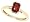 1.00ct Emerald Cut Garnet Ring in 10Kt Yellow Gold-5