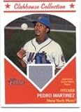 2008 Topps Heritage High Numbers Clubhouse Collection #HCC-PM Pedro Martinez - New York MEts (Authentic Piece of Game Used Jersey) (Baseball Cards)
