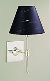 IMAGE OF Laura Ashley SLE23007-WST440 1 Light Candle Wall Sconce Lighting Fixture, Silver, Paper Shade, B9283