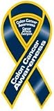 Colon Cancer Awareness 8" Ribbon Car Magnet