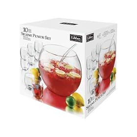 10 pc Selene Punch Bowl Set by Libbey