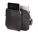 Black Ful Joint Venture 2-in-1 Messenger Ipad Netbook Small Notebook Macbook 15" Laptop Tablet Bag Case Versatile Dual Style Unisex Detachable Tab Purse Lightweight Organizer Great Womens Mens Gift