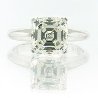 3.02ct Asscher Cut Diamond Engagement Anniversary Ring