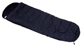  : Mumienschlafsack, schwarz, F&uuml;llung 350g/m² Polyester, 2-lagig, mit Kopfteil