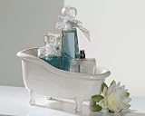 Deko-Schale Badewanne aus Keramik wei&Atilde;� f&Atilde;&frac14;r Badeperlen, Seife, Parfum etc. 25 x 14 cm