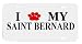 Saint Bernard Paw Love My Dog Vanity Auto License Plate