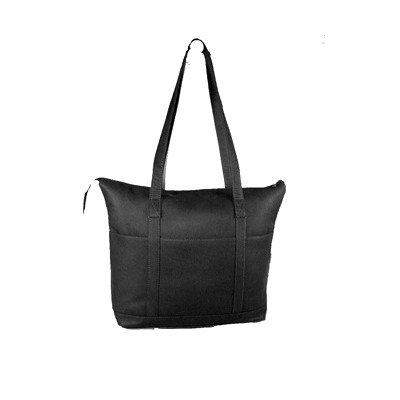 Large Multi Pocket Shopping Tote Color: Black