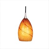 Milano Mini Lava Swirl Glass Pendent in Satin Nickel