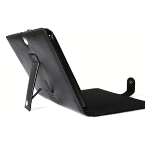 Premium Black Leather Book Style Case with Build in Stand + Screen Protector for Apple Ipad Wifi / 3g