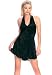 Sexy Skimpy Luxurious Velvet Halter Mini Dress