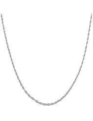14 Karat White Gold 1.2-mm Lite Rope Chain (18 Inch)