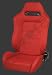 NRG INNOVATIONS (RSC-210L) Type-R Cloth Sport Seat Red w/ Red Sitich (Left)