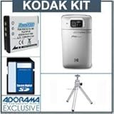 Kodak Playtouch Zi10 Video Camera Kit - Chrome - with 8GB SD Memory Card, T ....