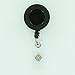 10 Retractable Reel ID Badge Key Card Name Tag Holders with Belt Clip - Choose 1 of 10 Colors (Black)