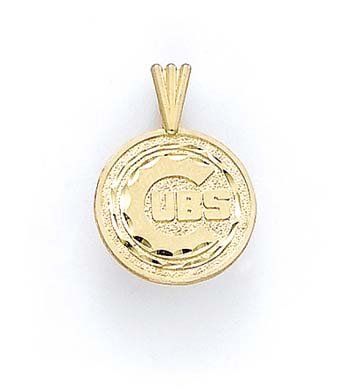 14k Chicago Cubs Pendant - JewelryWeb