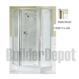KOHLER K-704517-L-MX Devonshire Neo-Angle Shower Enclosure, Matte Nickel