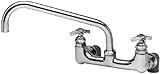 TS Brass B-0290 Wall Mount Faucet with 12-Inch Swing Nozzle, Chrome
