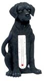 Outdoor Living : Black Labrador Thermometer