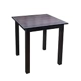 Table bois de ch&ecirc;ne massif weng&eacute; 75x75 - ET-75-OW