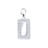 14k Gold Diamond Rectangular Shaped Charm (1/10 cttw)