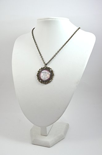 Bronze Corset Cameo Necklace - Couture, Seamstress, Fashion Designer - Glass Tile