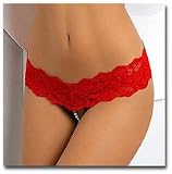Fantasy Red Sensual Single Strand Pearl Thong - Regular