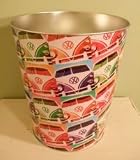 VW Andy Warhol Style Camper Van Metal Waste Bin