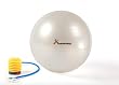 Max Fitness 65cm Exercise Ball with Foot Pump (Pearl White)