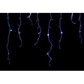 240 Blue Snowing LED Christmas Icicle Lights
