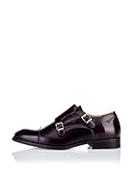 GOLDMUD Zapatos Monkstrap Exeter (Rojo Oscuro)