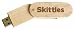 Engraved Wooden USB Flash Drive 8 GB - Engraved name Skittles