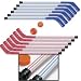 (Price/set)Deluxe Elem. Hockey Set Set w/ Sfeety Grip , Sets, Floor Hockey, Hockey