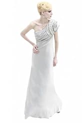 Chiffon/Taffeta/Tulle One Shoulder Applique Crystal Beaded Lace Crystals Evening Dress/Homecoming Dress 