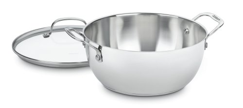 Cuisinart Chef's Classic Stainless 5-1/2-Quart Multi-Purpose Pot with Glass Cover
