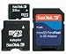 Electronics : SanDisk 2GB Microsd Card with SD & MiniSD Adapters (Latin American Retail Package )